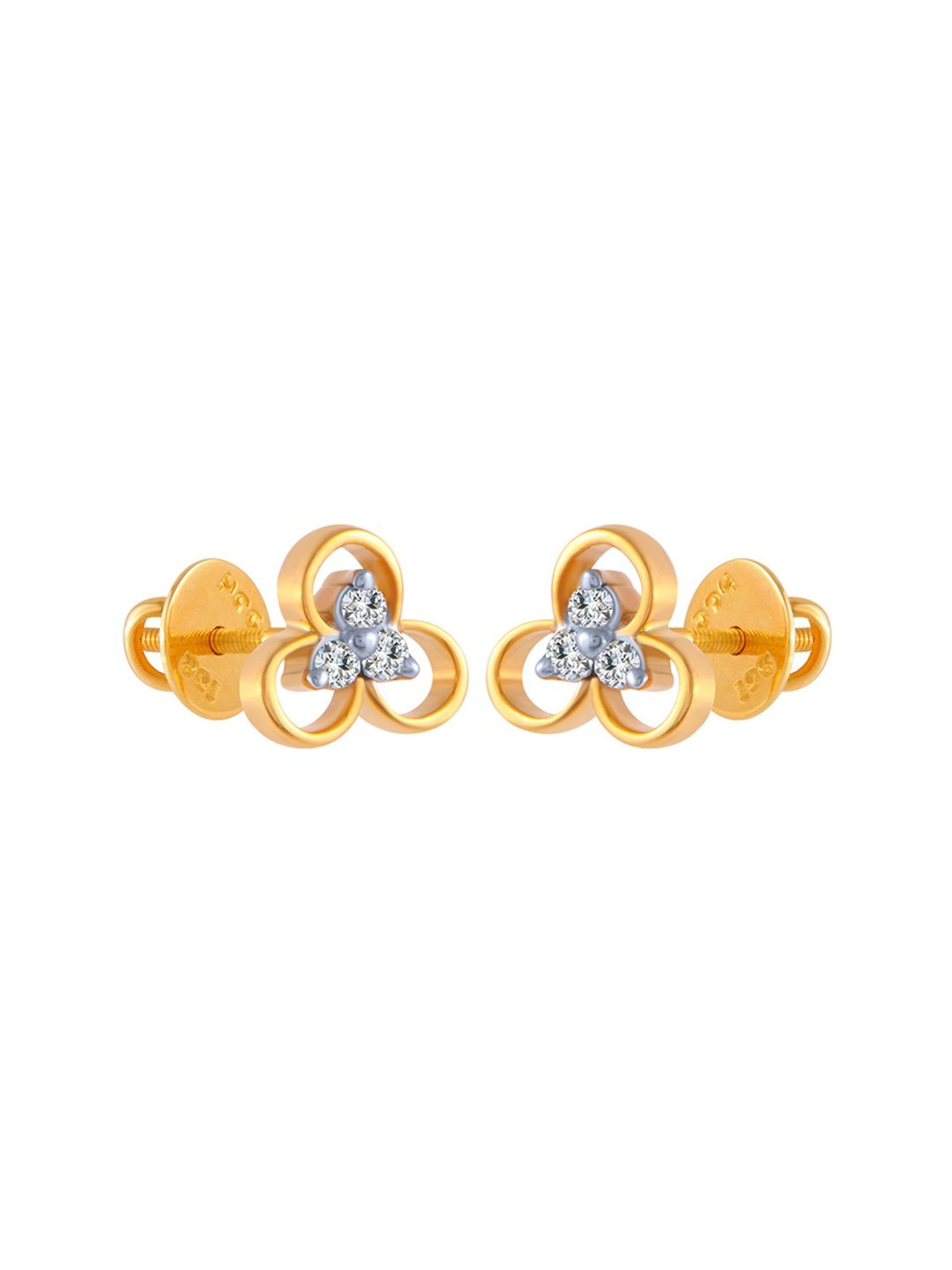 P.C. Chandra Jewellers 18 kt Gold & Diamond Earrings