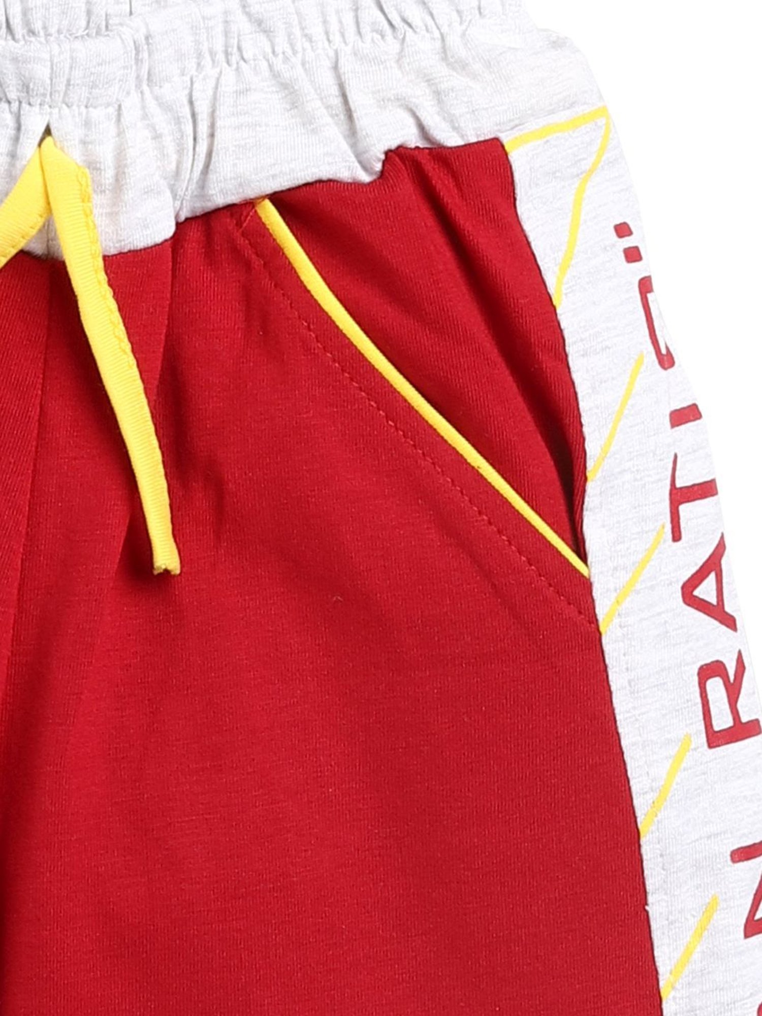 Todd N Teen Kids Red & Navy Cotton Printed Bermunda