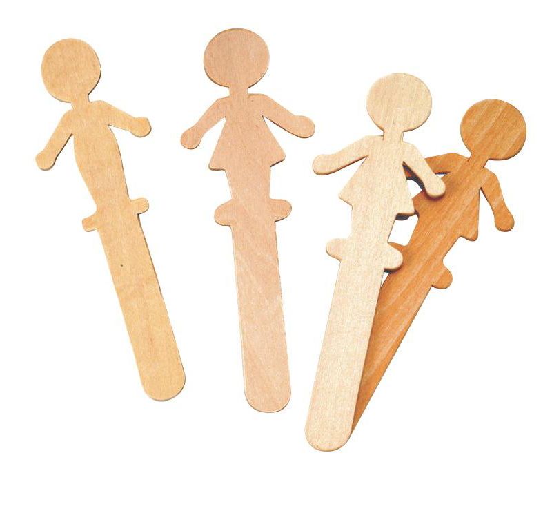 Creativity Street Wood People Craft Stick, 5-1/2 Inches, pk of 36