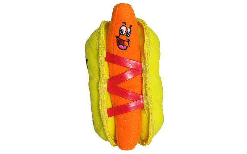 Tuffy Funny Food Hot Dog Dog Toy