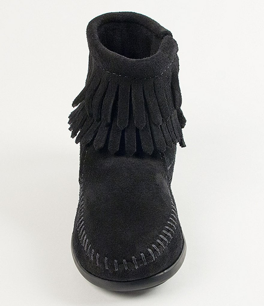Minnetonka Girls' Double Fringe Suede Boots (Youth)