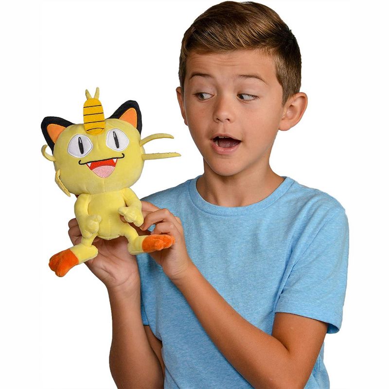 Jazwares Pokemon Meowth and Mimikyu Plush Stuffed Animal Toys 8", Set of 2