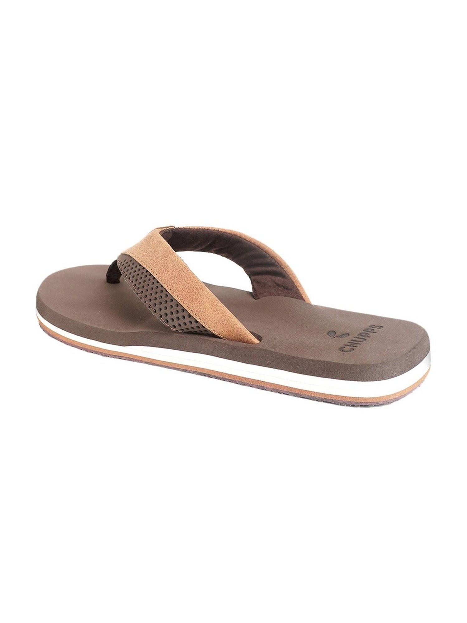 Chupps Men's Brown Flip Flops