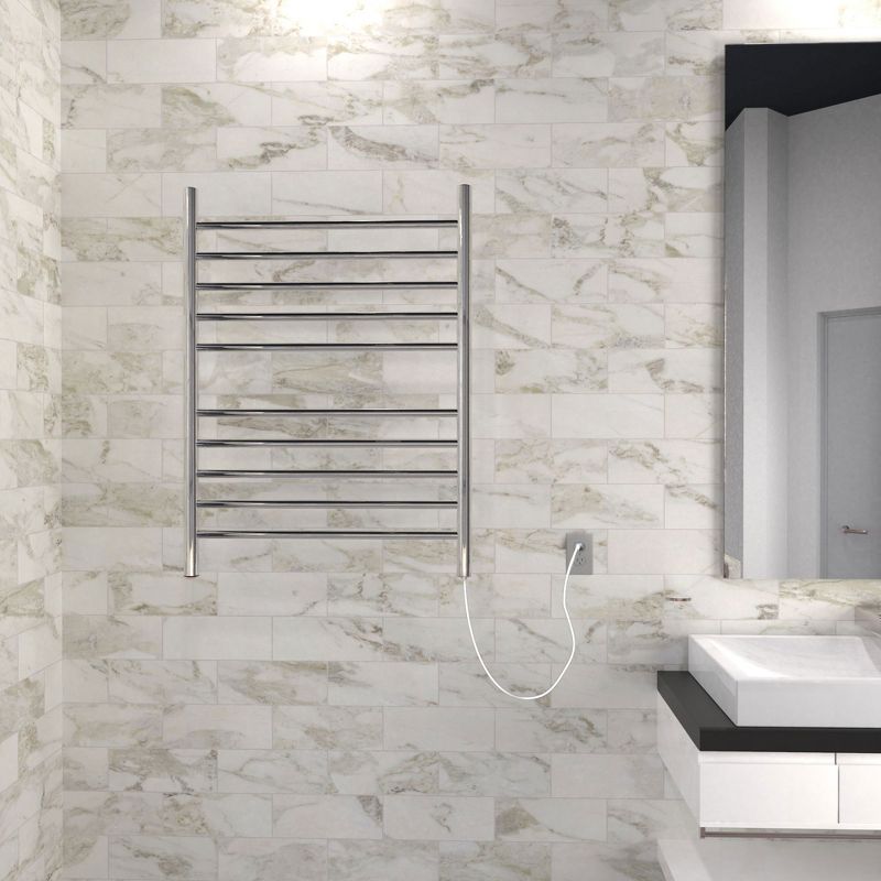 Amba  RWP-SP Radiant 10 Bar Plug In Straight Heated Towel Warmer, Polished