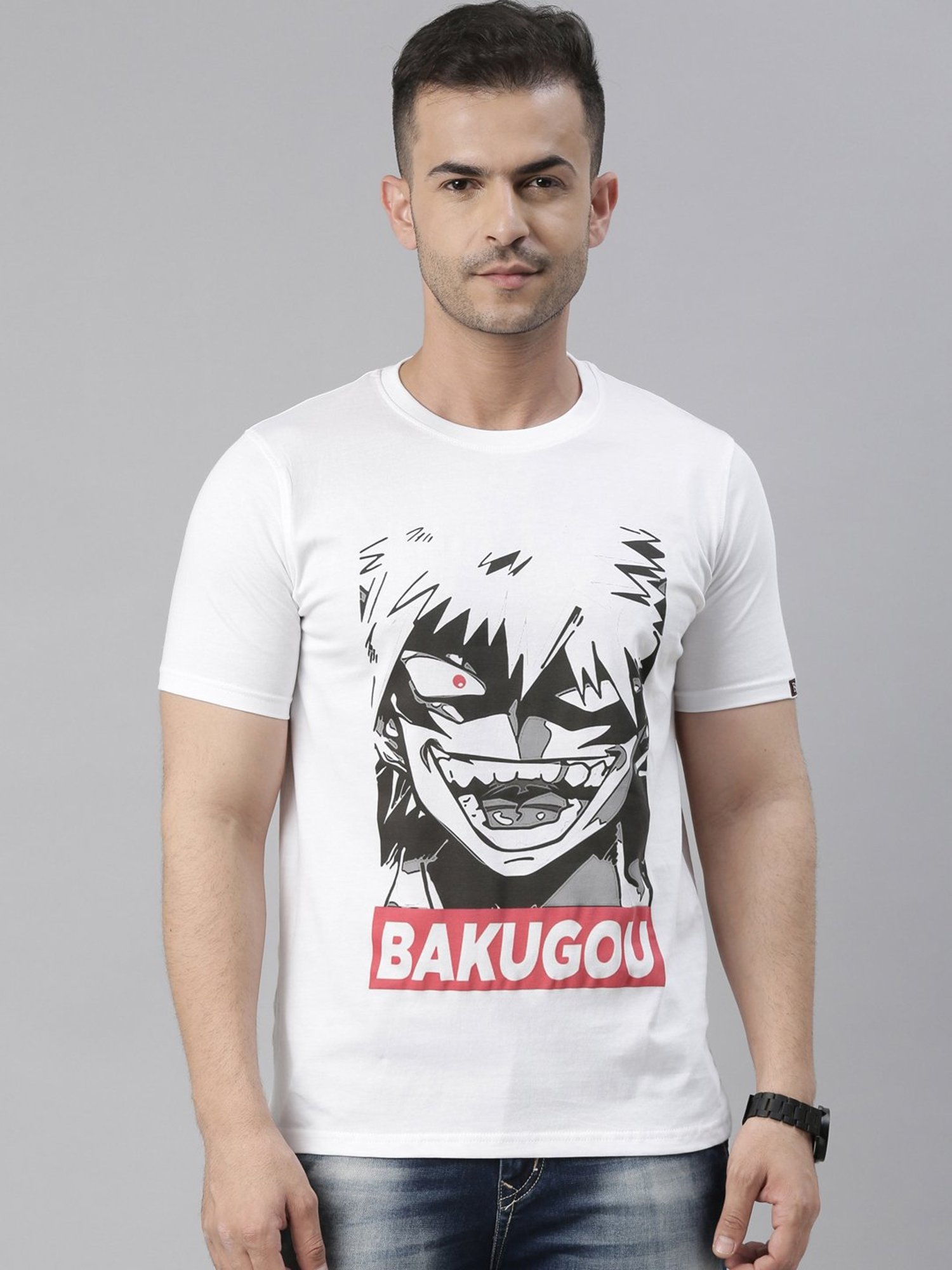 Bushirt White Cotton Crew T-Shirt