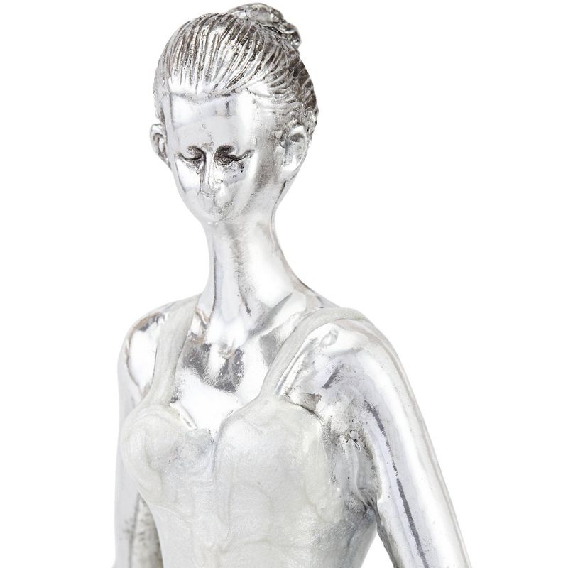 Dahlia Studios Ballerina Practice 11 1/2" High Silver Sculpture