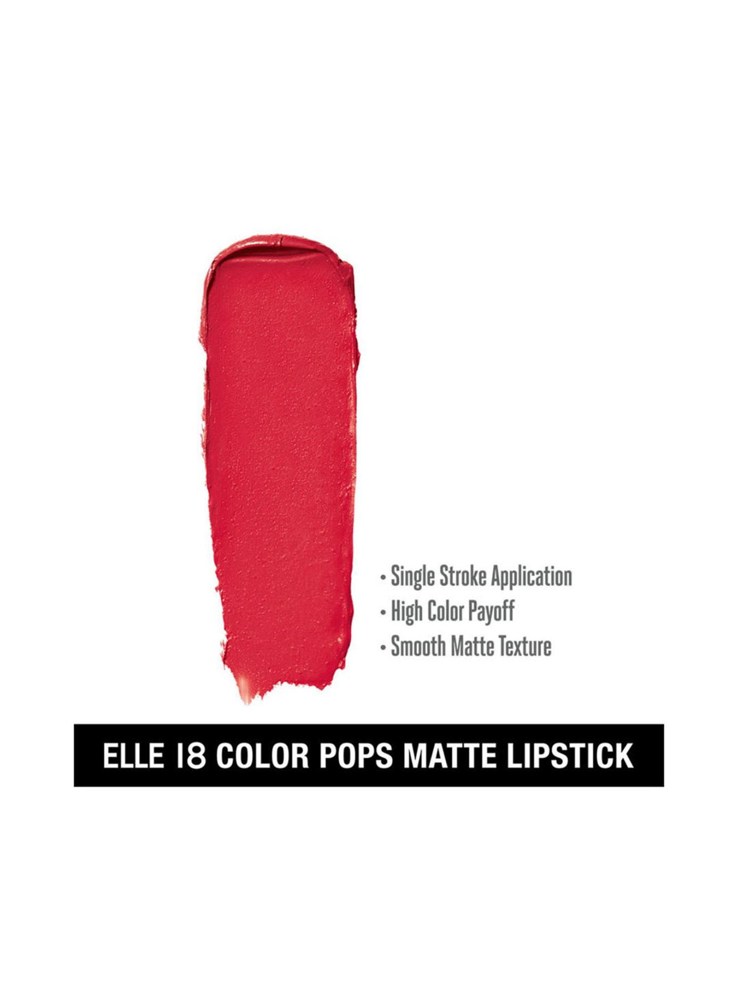 Elle 18 Color Pops Matte Lipstick R36 Maroon City - 4.3 gm
