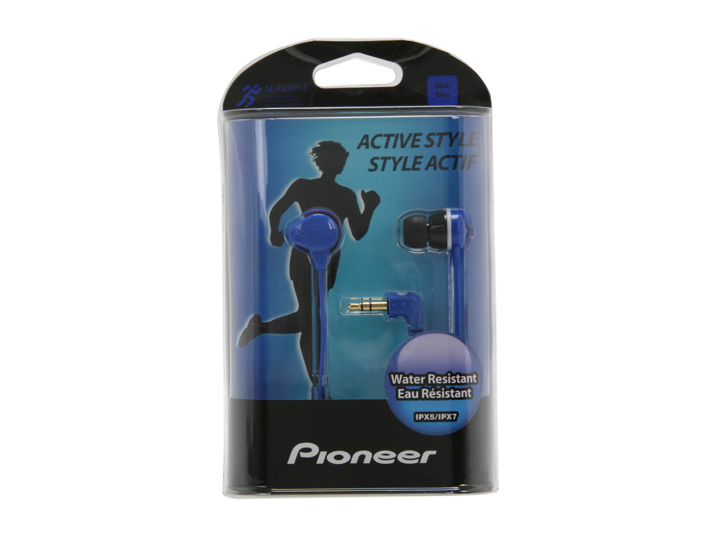 Pioneer Blue SE-CL331-L Canal Water-Resistant Earbud Headphone (Blue)