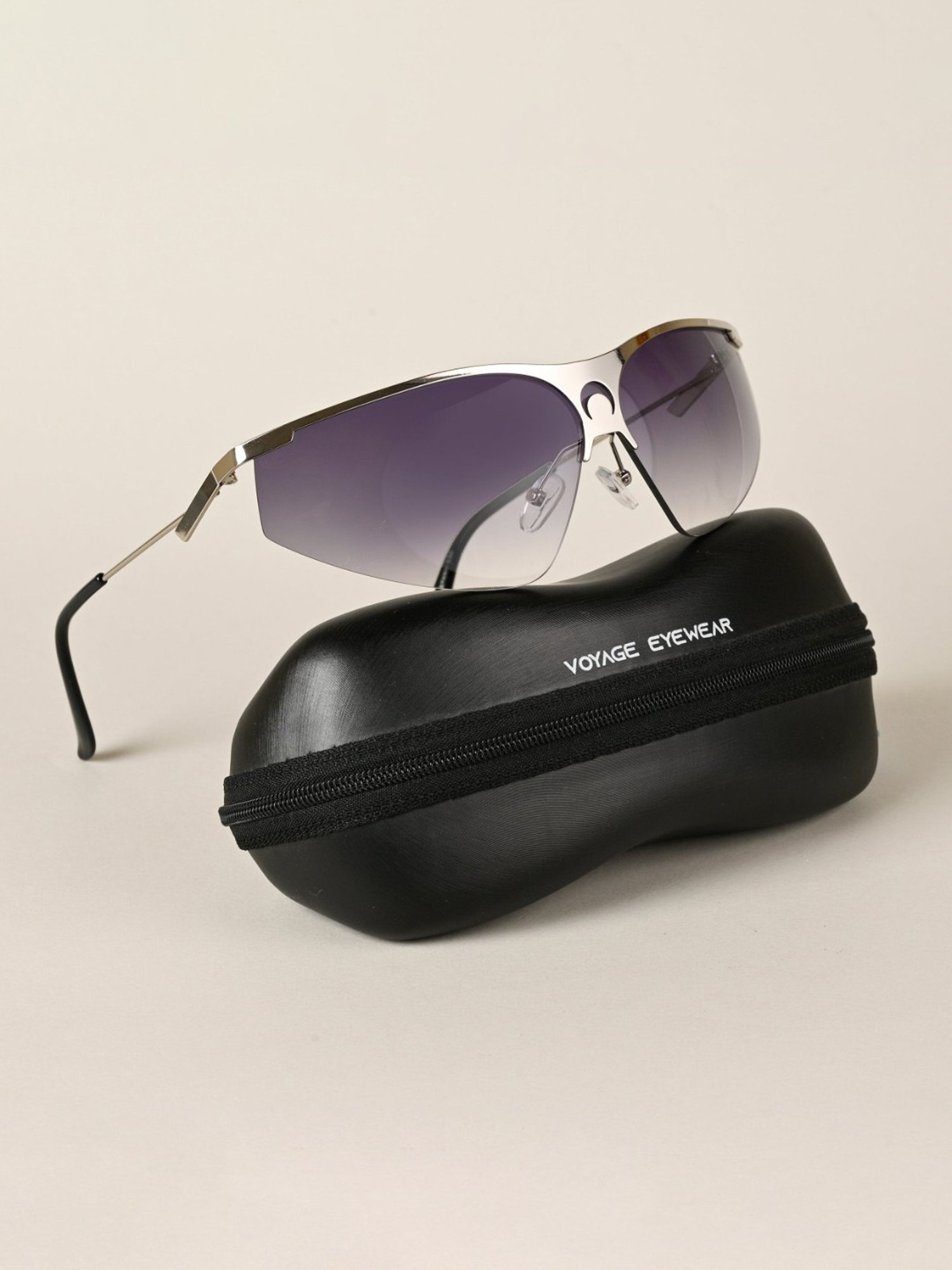 Voyage Grey Wraparound UV Protection Unisex Sunglasses