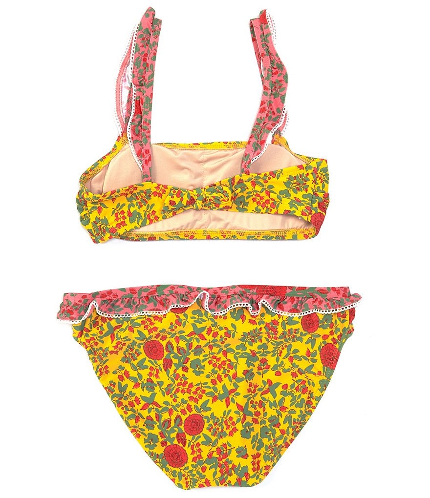 Roller Rabbit Big Girls 7-16 Rhody Print Ruffled Two-Piece Swimsuit
