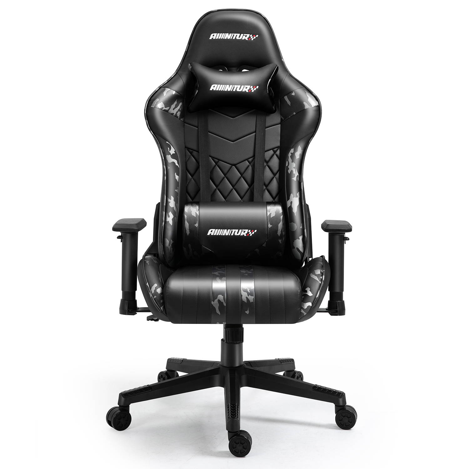 AMINITURE Gaming Chair Racing Style Ergonomic Computer Games Chairs Adjustable Armrest High Back PC Office Desk Chair Swivel Task Chair