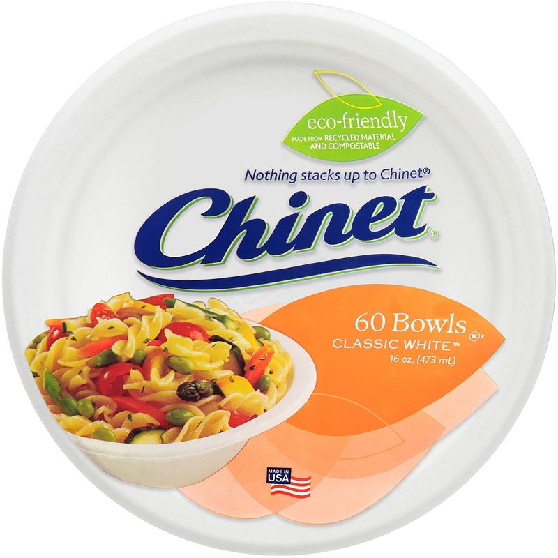 Chinet Classic White Bowl - 60ct/16oz