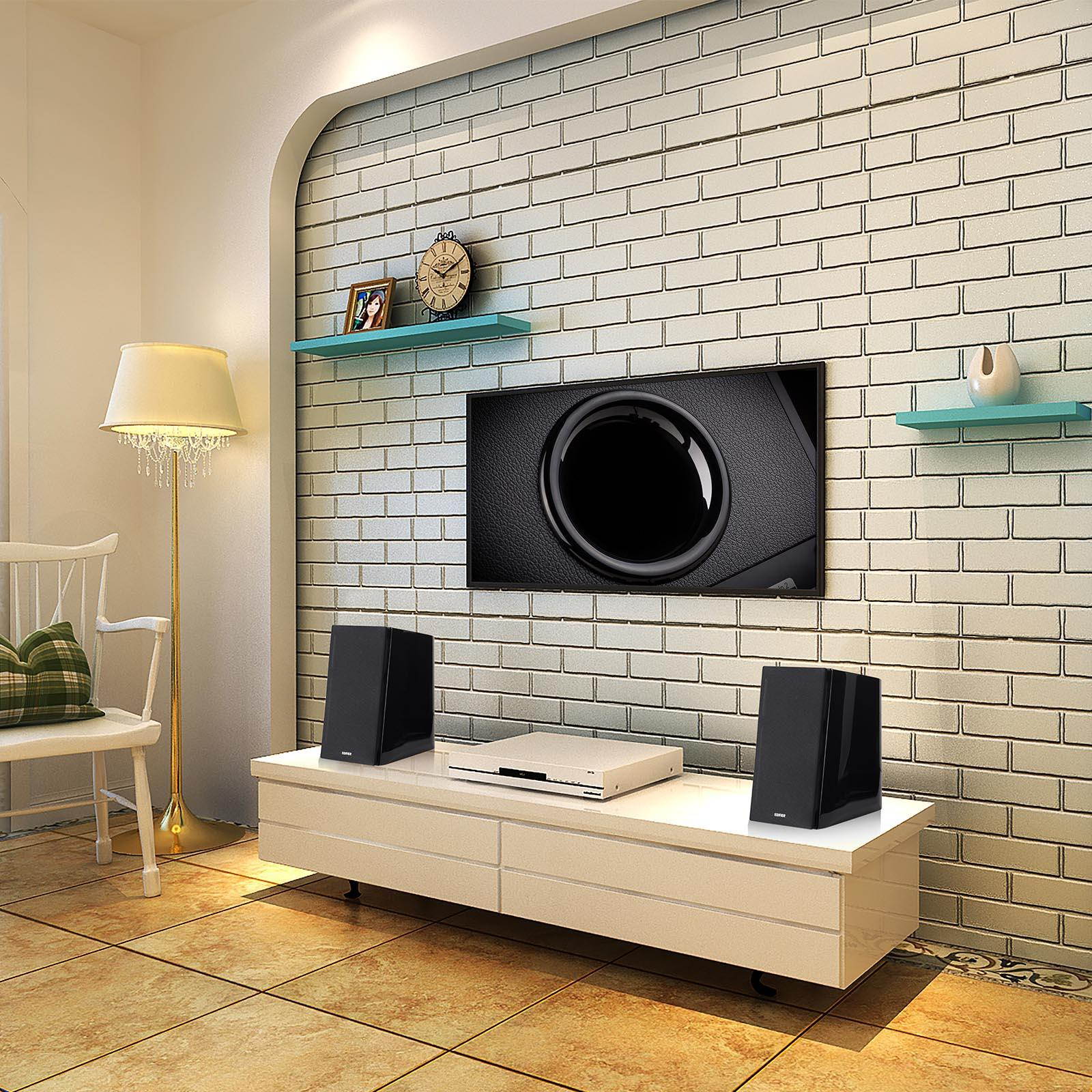 Edifier R2000DB Powered Bluetooth Bookshelf Speakers - Near-Field Studio Monitors - Optical Input - 5 inch Subwoofer - 120 Watts RMS - Black