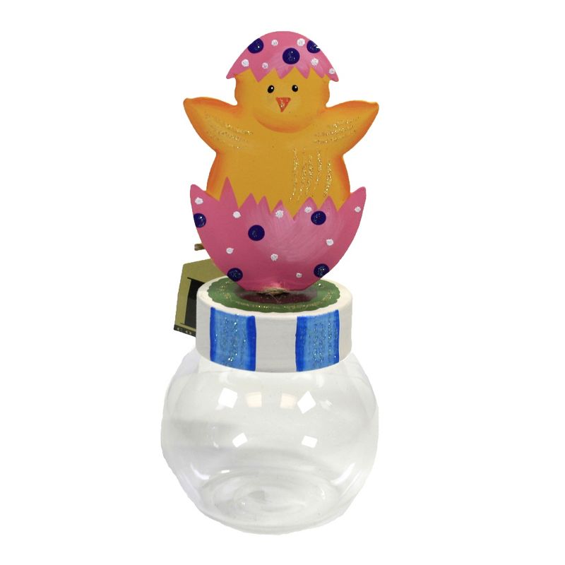 Easter 8.5" Chick & Egg Bubble Jars Eggs Chick  -  Decorative Jars
