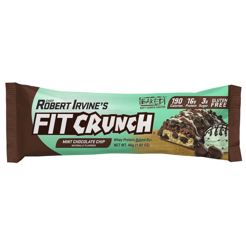 FITCRUNCH Chocolate Chip Mint Snack Bar - 9ct