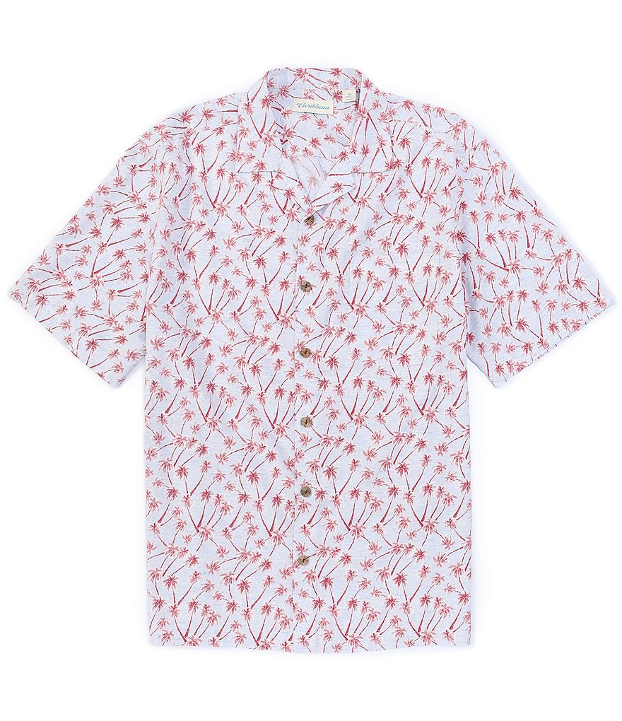 Caribbean Pocket Short-Sleeve Woven Camp Shirt