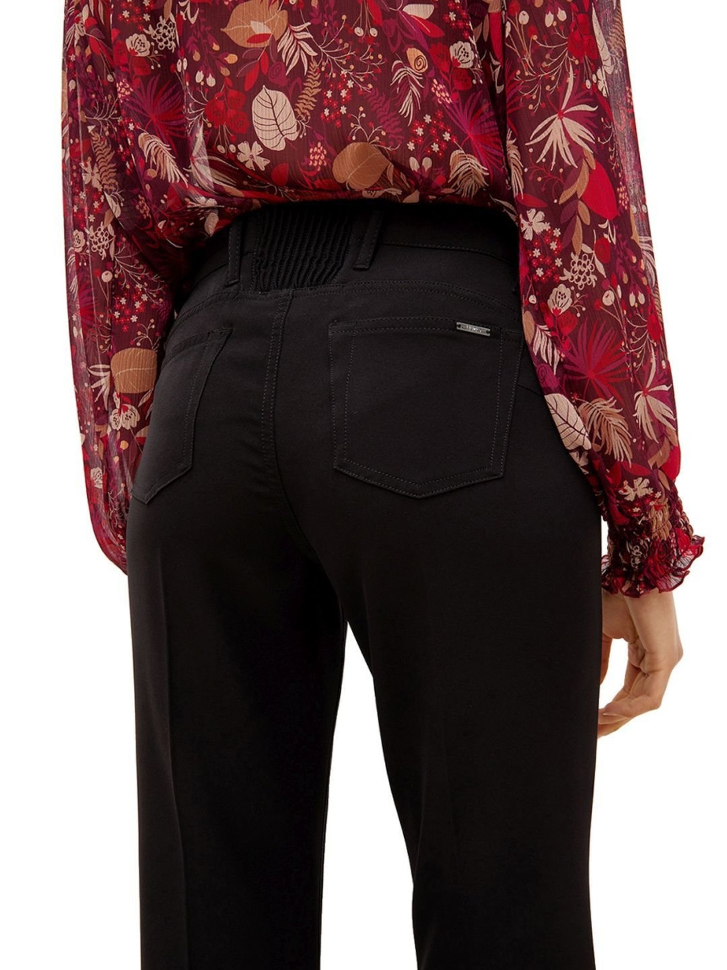 Liu Jo Nero Regular Fit Flat Front Trousers