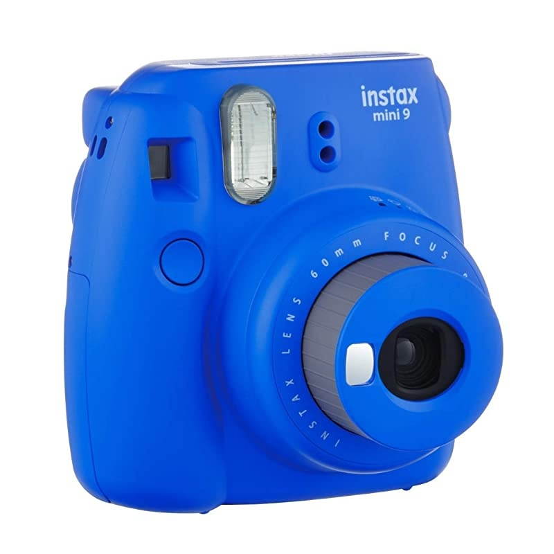 instax Mini 9 Instant Camera Cobalt Blue with Film Twin Pack Bundle 2 Items