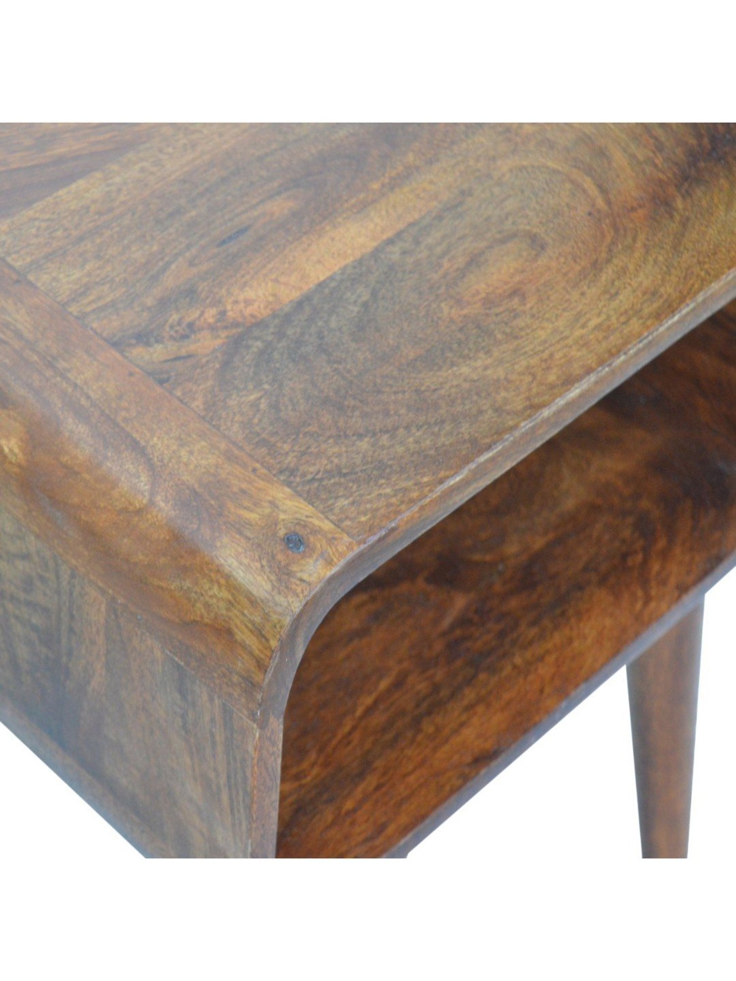Ikiriya Avina Solid Dark Brown Wood End Table