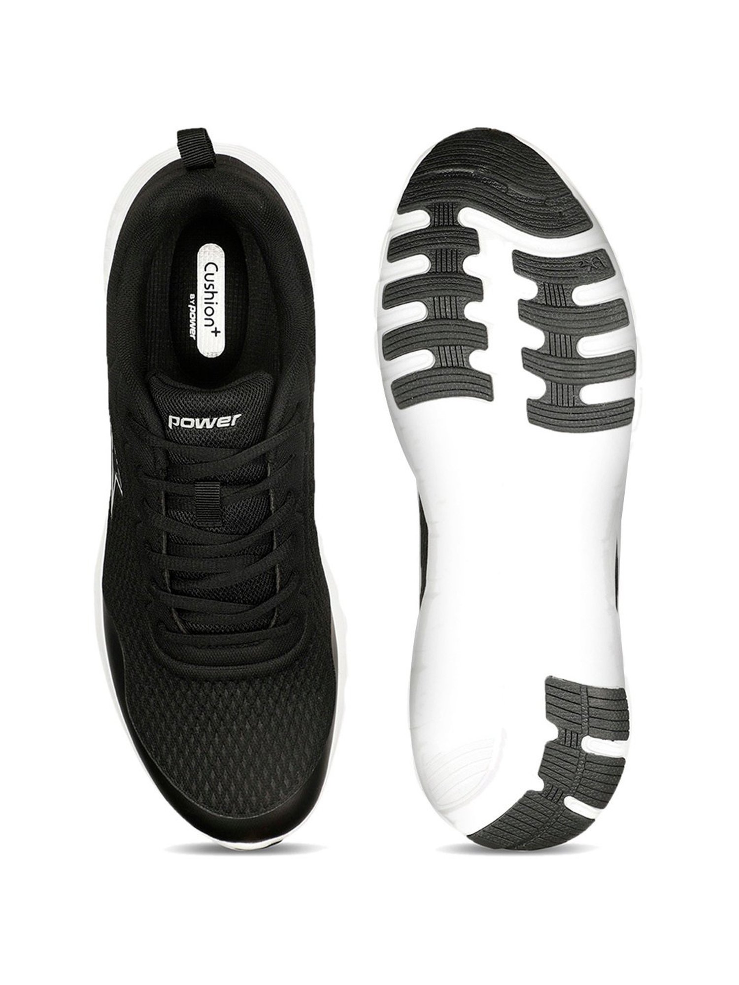 Power by Bata Men's Wave Vital 2 Black Running Shoes