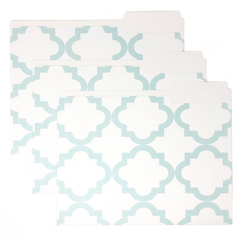 9ct File Folders Teal Assorted Patterns - Kahootie Co