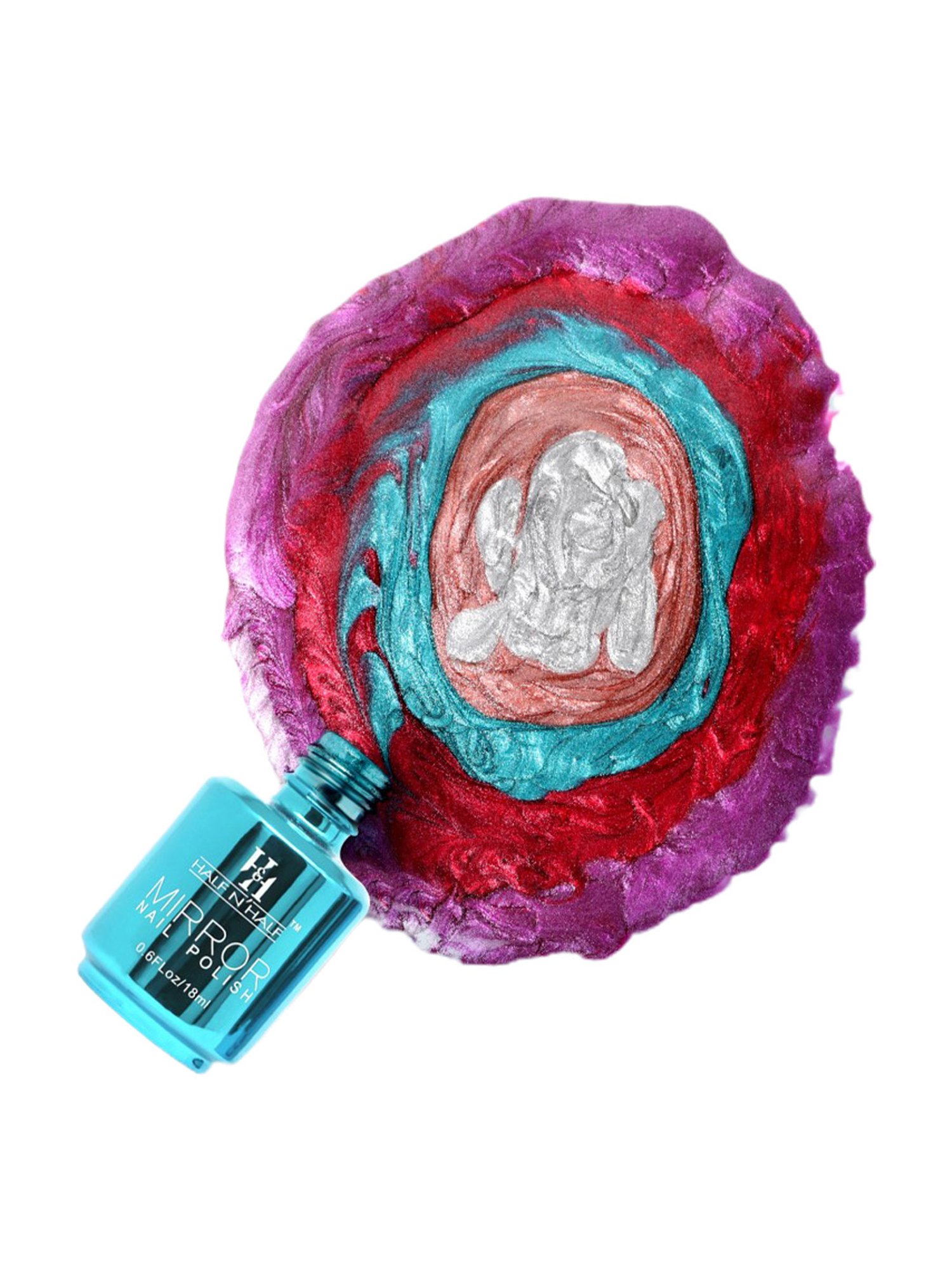 Half N Half Mirror Nail Polish Magenta - 18 ml