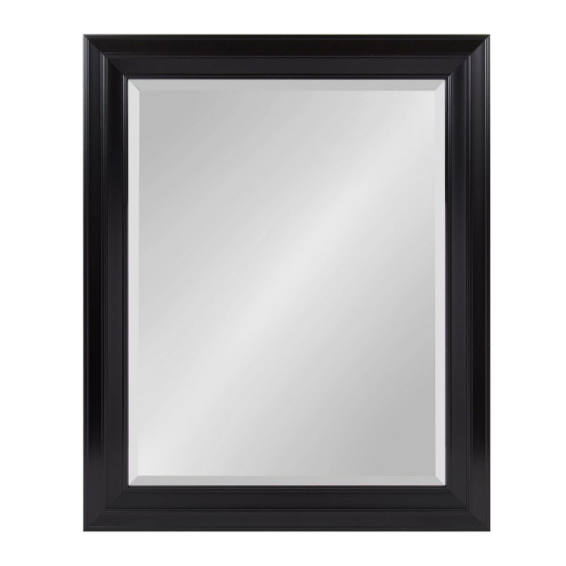 27.5" x 33.5" Whitley Rectangle Wall Mirror Black - Kate & Laurel All Things Decor