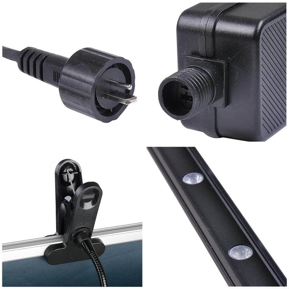 Aluminum 33x79" Retractable Roll Up Banner Stand LED Light Kit with Bag Trade Show Signage Display