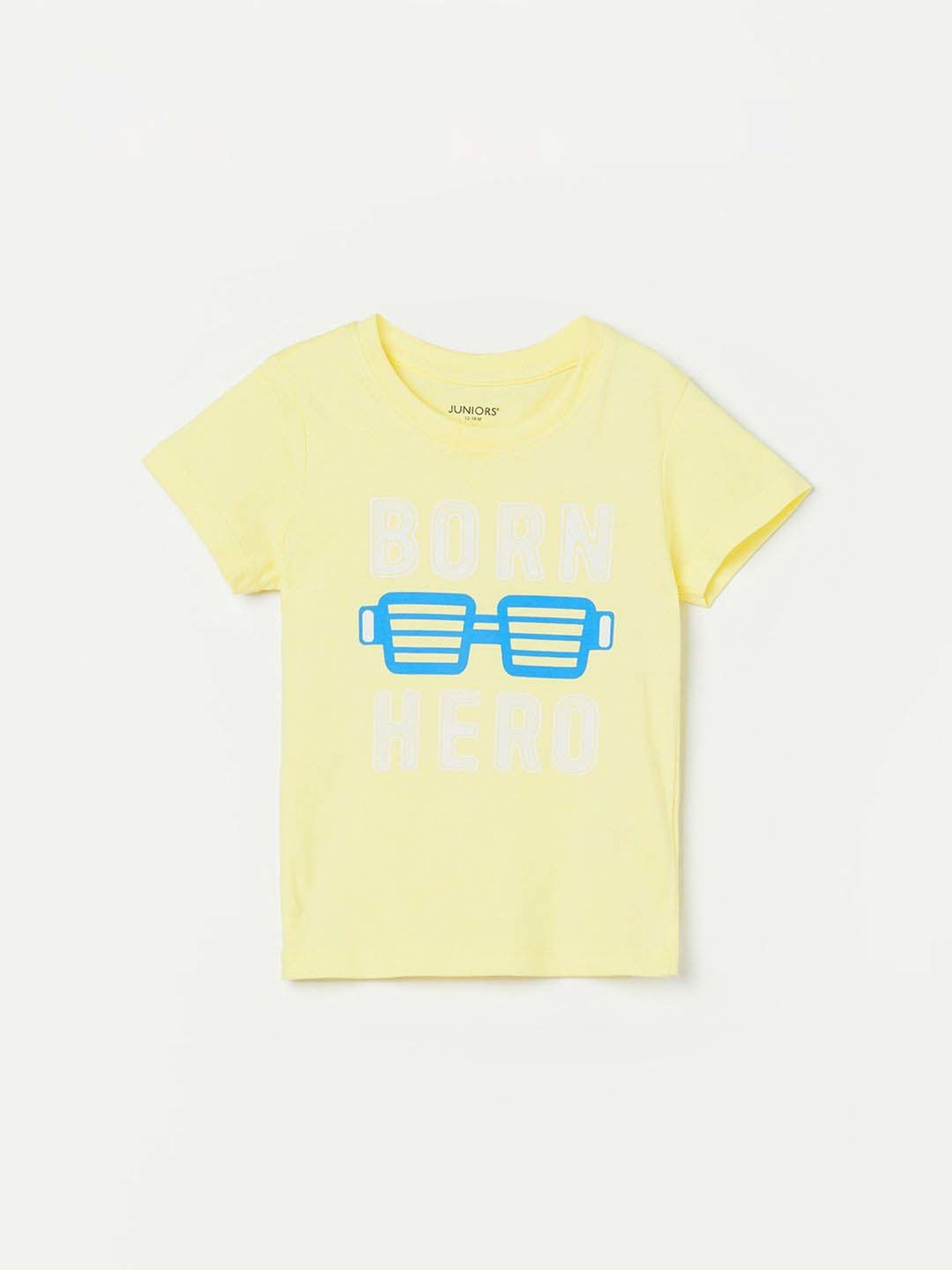 Juniors by Lifestyle Kids Yellow Cotton Casual T Shirt