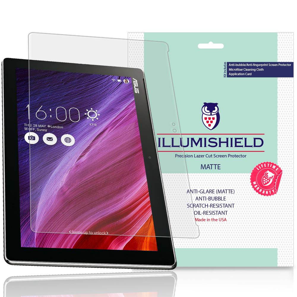 Asus ZenPad 10 Screen Protector [2-Pack], iLLumiShield - Anti-Glare (Matte) HD Clear Film / Anti-Bubble & Anti-Fingerprint / Japanese Shield