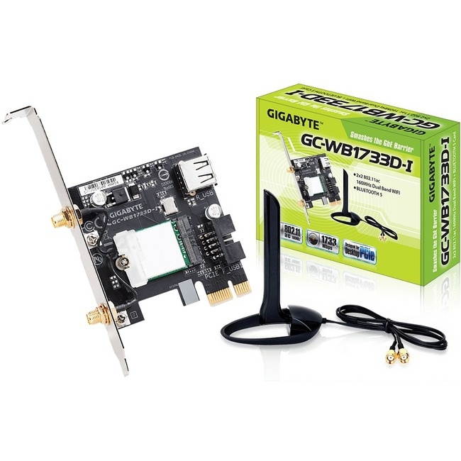 gigabyte gc-wb1733d-i (bluetooth 5/wireless ac 9260/160mhz dual band wifi/expansion card)