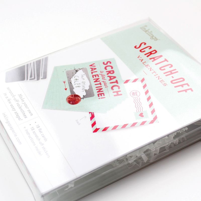 18ct Scratch-off Valentines Card Mint Green