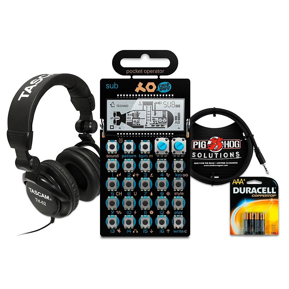 Teenage Engineering Sub Pocket Operator with Batteries, Headphones and Cable