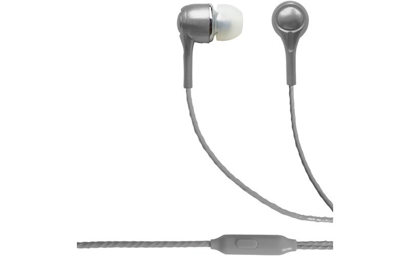 Blaupunkt Silver Wired Earbuds BP1411 - Stereo - Mini-phone - Wired - 16 Ohm - 20 Hz - 20 kHz - Earbud - Binaural - In-ear - Silver