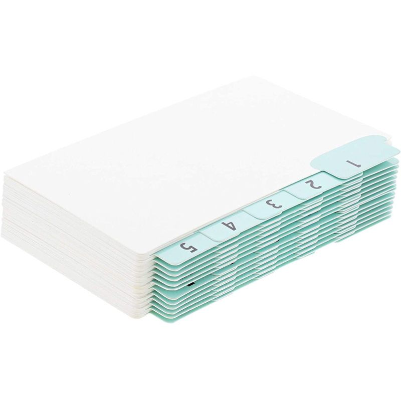 Paper Junkie 2 Sets Daily Index Card Dividers with UV Laminated Tabs, Numbers 1-31, 3.5 x 5 in.