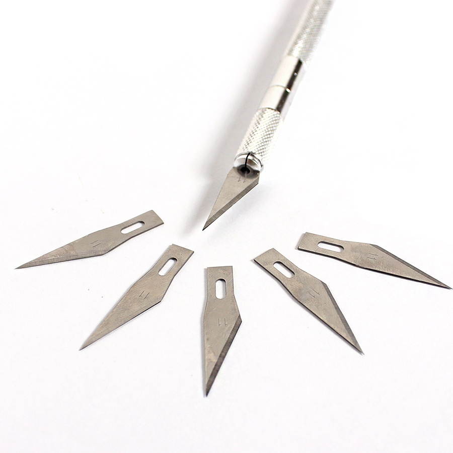 6 Blades Aluminum Carve Knife Extra Backup  Sculpture Engrave Graver Cutter Muti-funtion Carving Knife Set