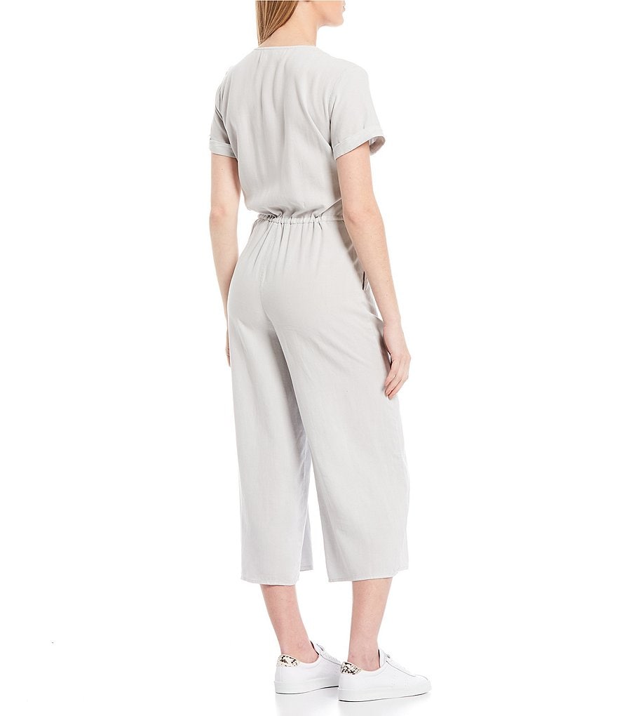 Cloth & Stone V-Neck Wide Leg Jumpsuit