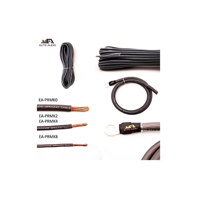 4 Gauge CCA Premium Amp Kit - EA-PRMK4 Complete Amplifier Installation Wiring Kit with 20 feet 4 AWG + 2-Channel RCA Interconnects 2000W