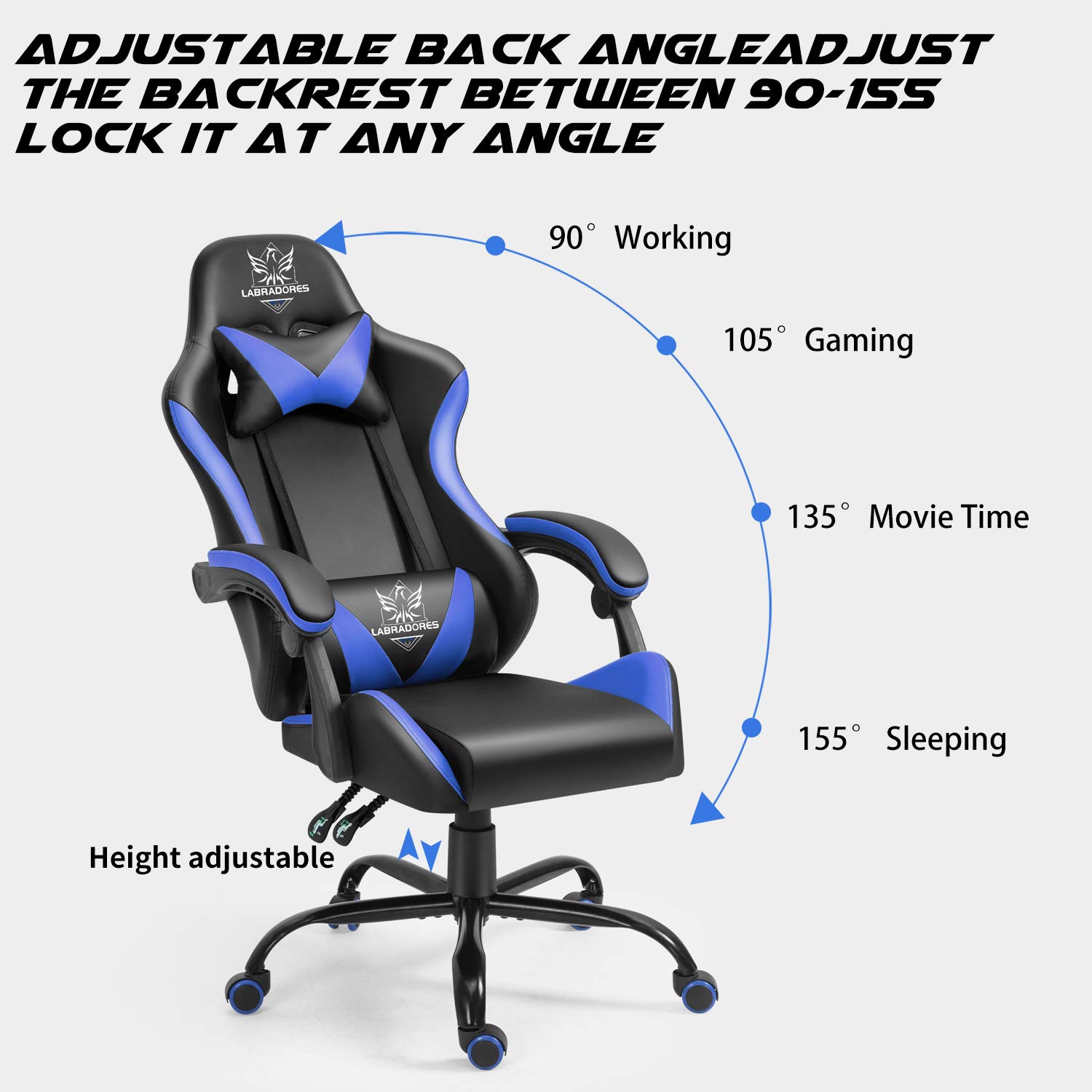Gaming Chair Office Chair Ergonomic Computer Chair with Reclining Chair with Headrest and Lumbar Support Video Game Chair for Adults Teens Desk Chair(Footrest)