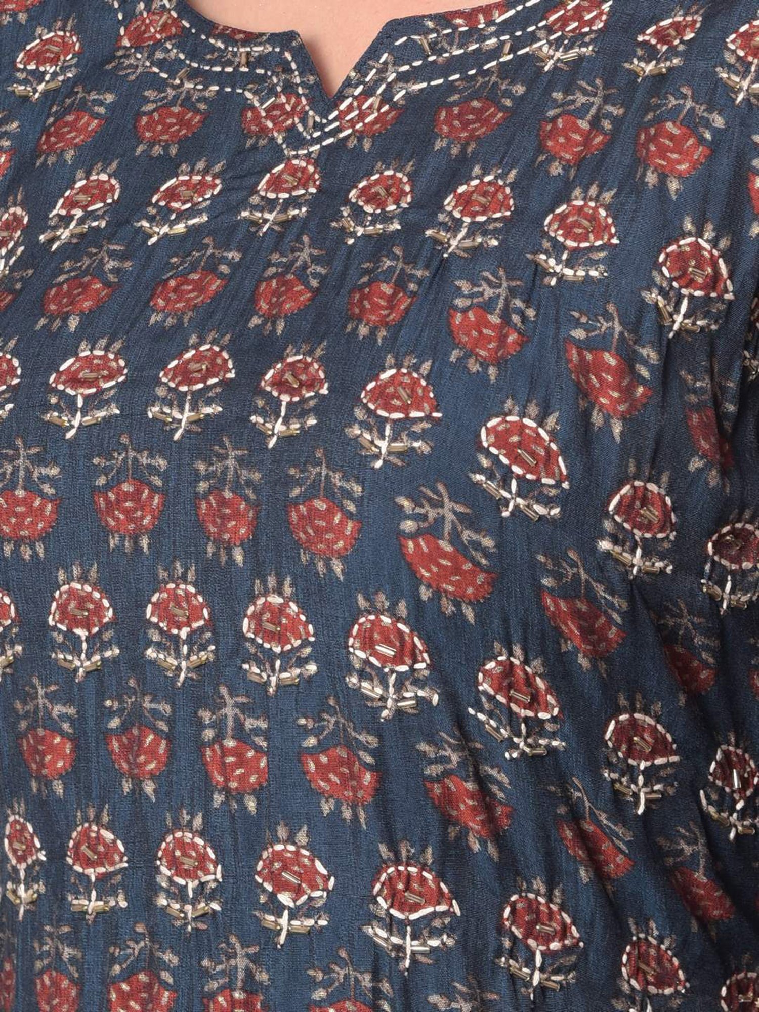 Dollar Missy Blue Embellished Kurta With Pants & Dupatta