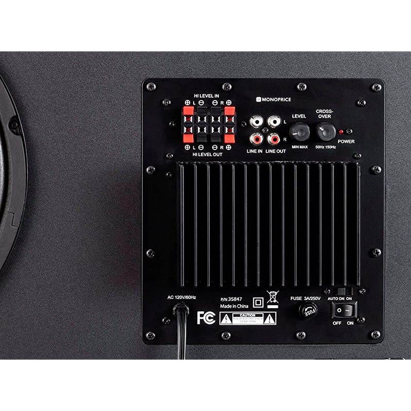 135847 Ssw-12 Powered Slim Subwoofer - 12 Inch - Black with Ported Design, 150 Watts, Lowprofile Includes On-Wall Mounting Brackets