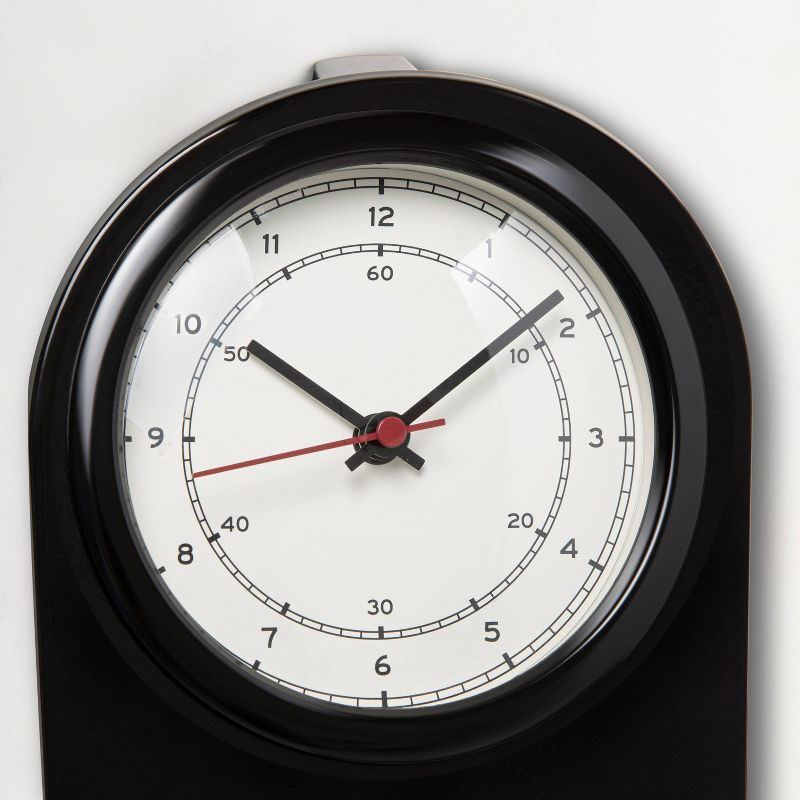 20" Metal Cut Out Roman Numeral Wall Clock Black - Patton Wall Decor