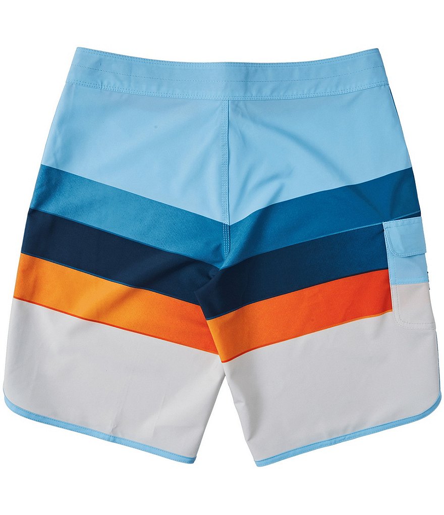 Billabong 73 Stripe Pro 20#double; Outseam Striped Recycler Recycled Materials Board Shorts