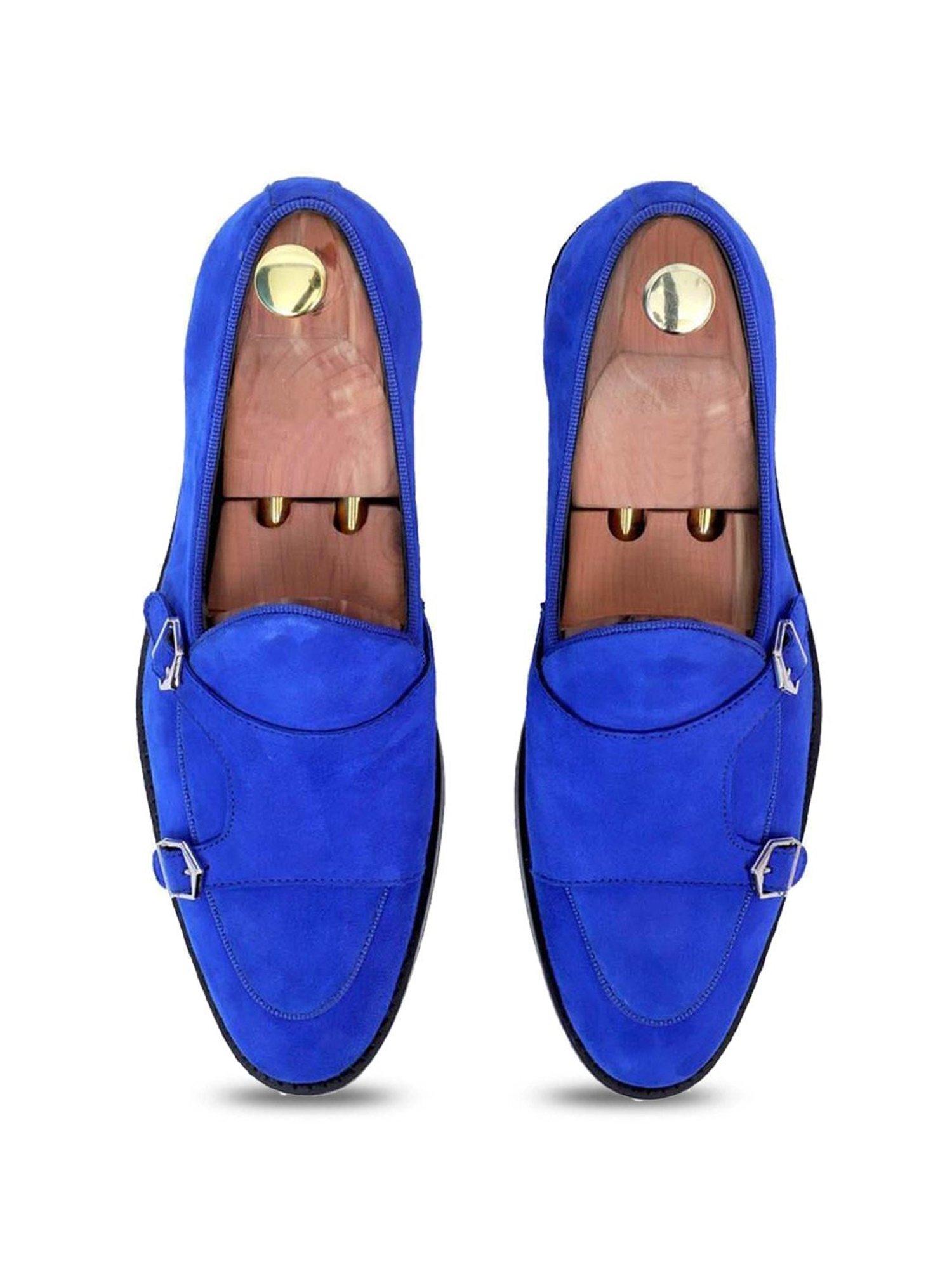 Griffin Men's Blue Monk Shoes