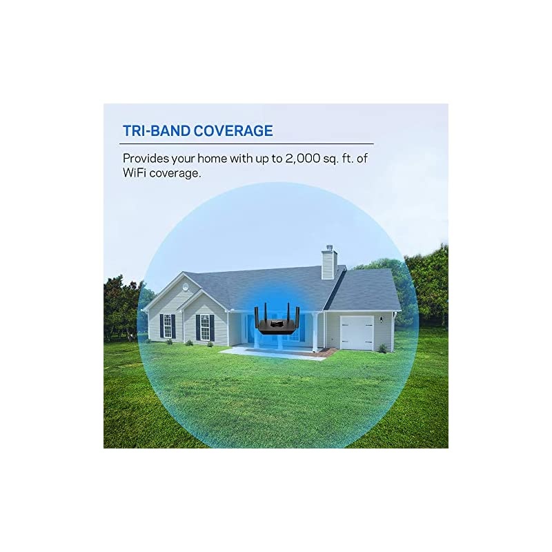 AC2200 Smart Mesh Wi-Fi Router for Home Mesh Networking, MU-MIMO Tri-Band Wireless Gigabit Mesh Router, Fast Speeds up to 2.2 Gbps, coverage up to 2,000 sq ft, up to 20 devices (MR8300)