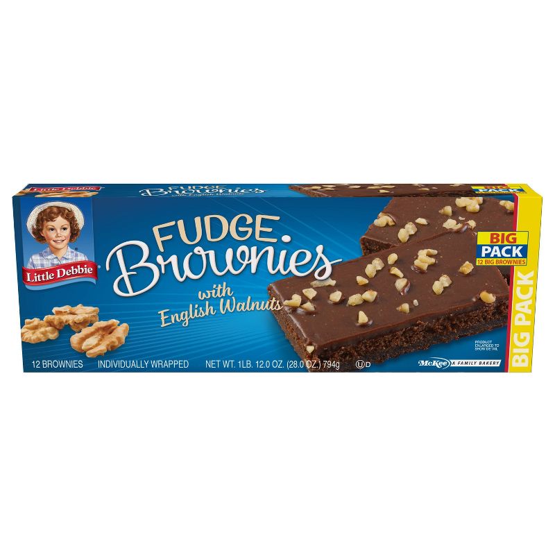 Little Debbie English Walnuts Fudge Brownies - 28oz