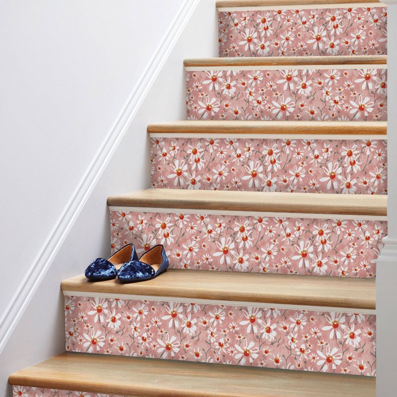 Fields of Daisies Peel & Stick Wallpaper Pink - Opalhouse™