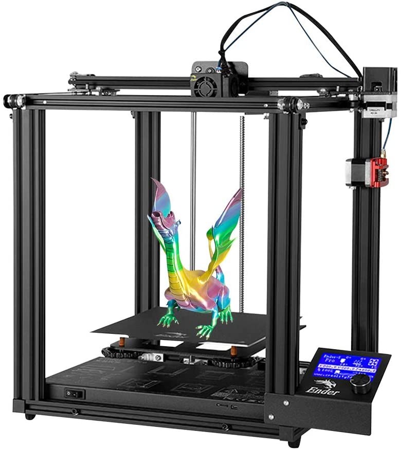 Creality Official Ender 5 Pro 3D Printer with Silent Mainboard Pre-Installed,Capricorn Tube, Metal Exruder,220 * 220 * 300mm Build Volume, Removable Platform, Dual Y-Axis, Modular Design