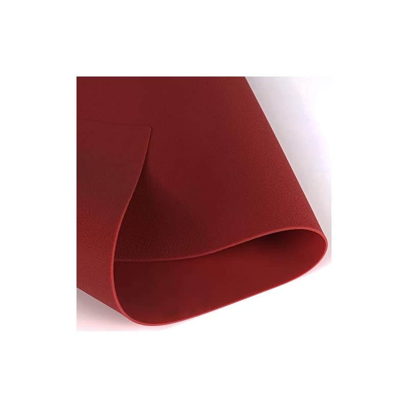 Large Reusable Silicone Placemats for Dining Kitchen Table Heat-Resistant Baking Mat Countertop Protector, Non-Slip Flexible Washable Dining Mats(Set of 4,Burgundy)