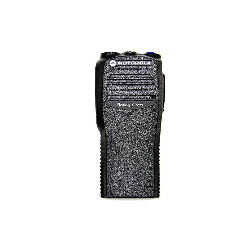 New Front Cover Outer Shell Housing for Motorola CP200 Two Way Radio Walkie Talkie Case Replacement Refurbish Kit with Buttons Channel PTT Button Stickers